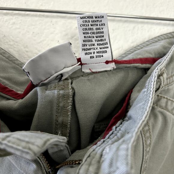 Women's Light Green Cotton Khaki Pants by Kim Rogers Sz. 14 Casual Boho - Picture 9 of 9